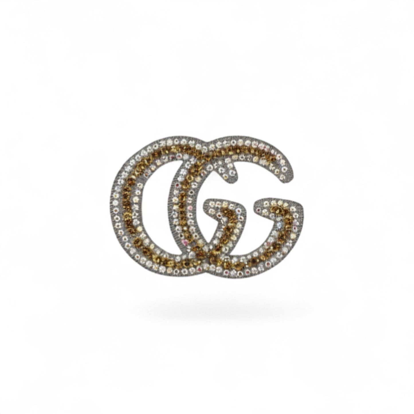 Gold Rhinestone & Clear AB Bling Emblems