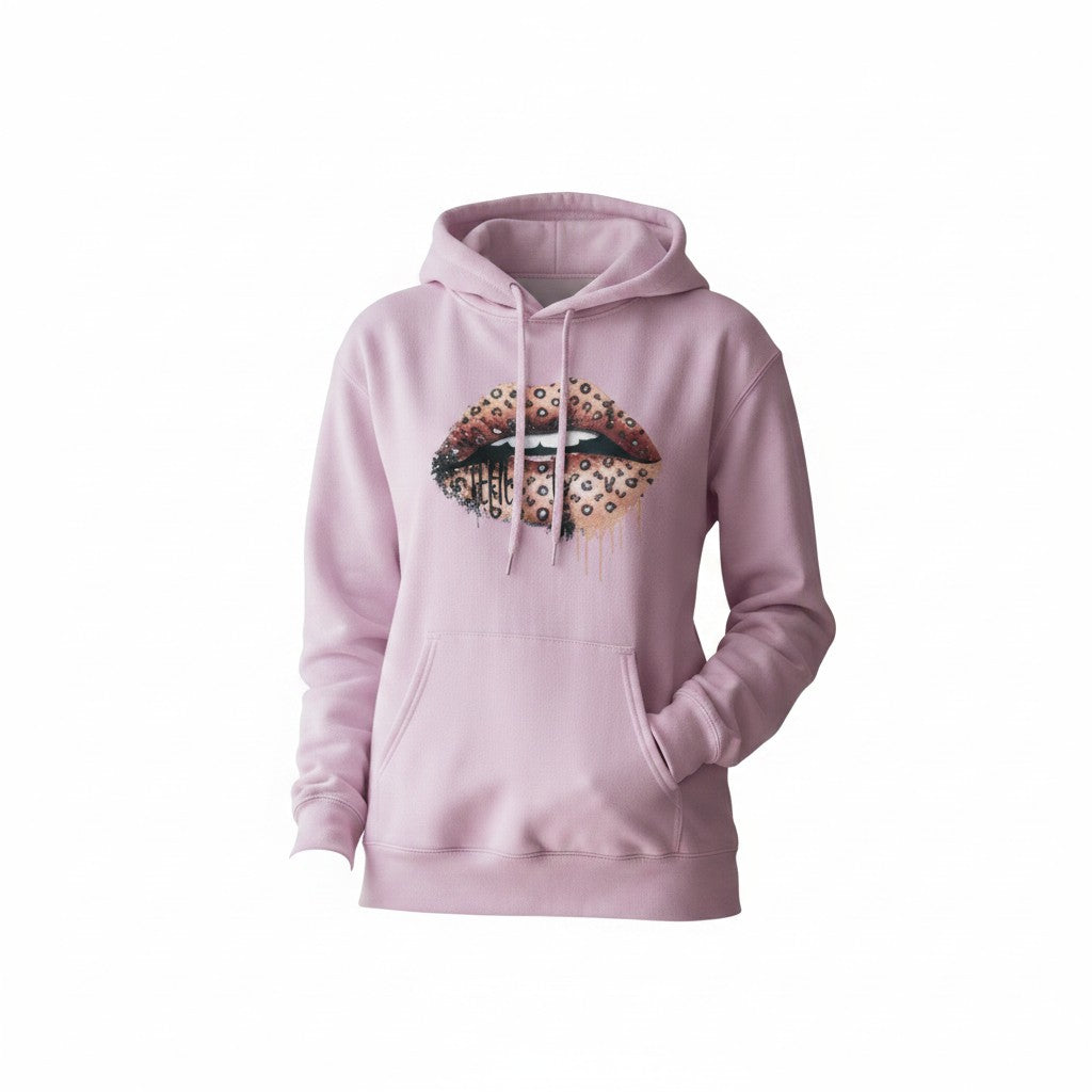 Pink Leopard Lip Hoodie