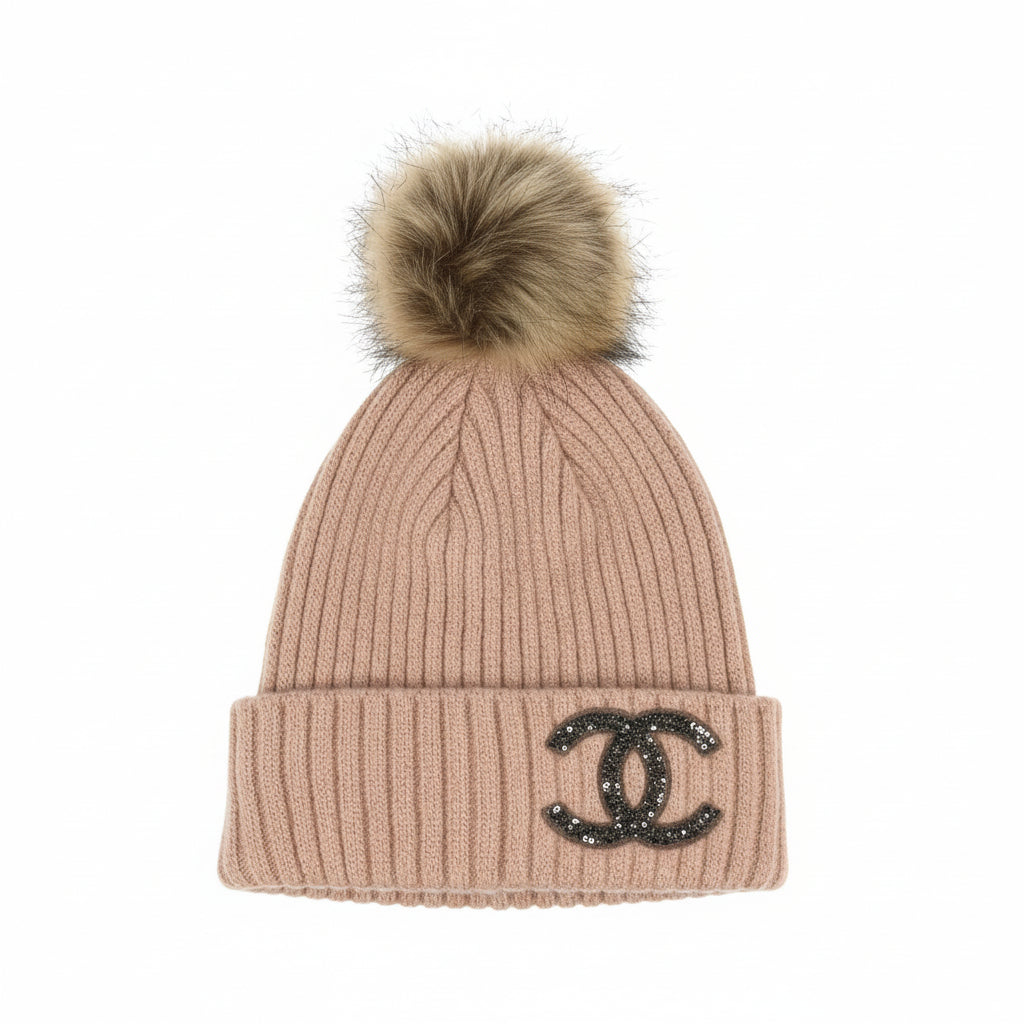 Rhinestone Icon Pom Beanie