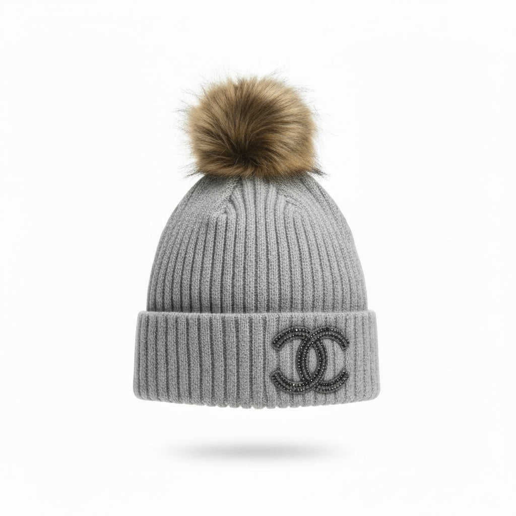 Rhinestone Icon Pom Beanie