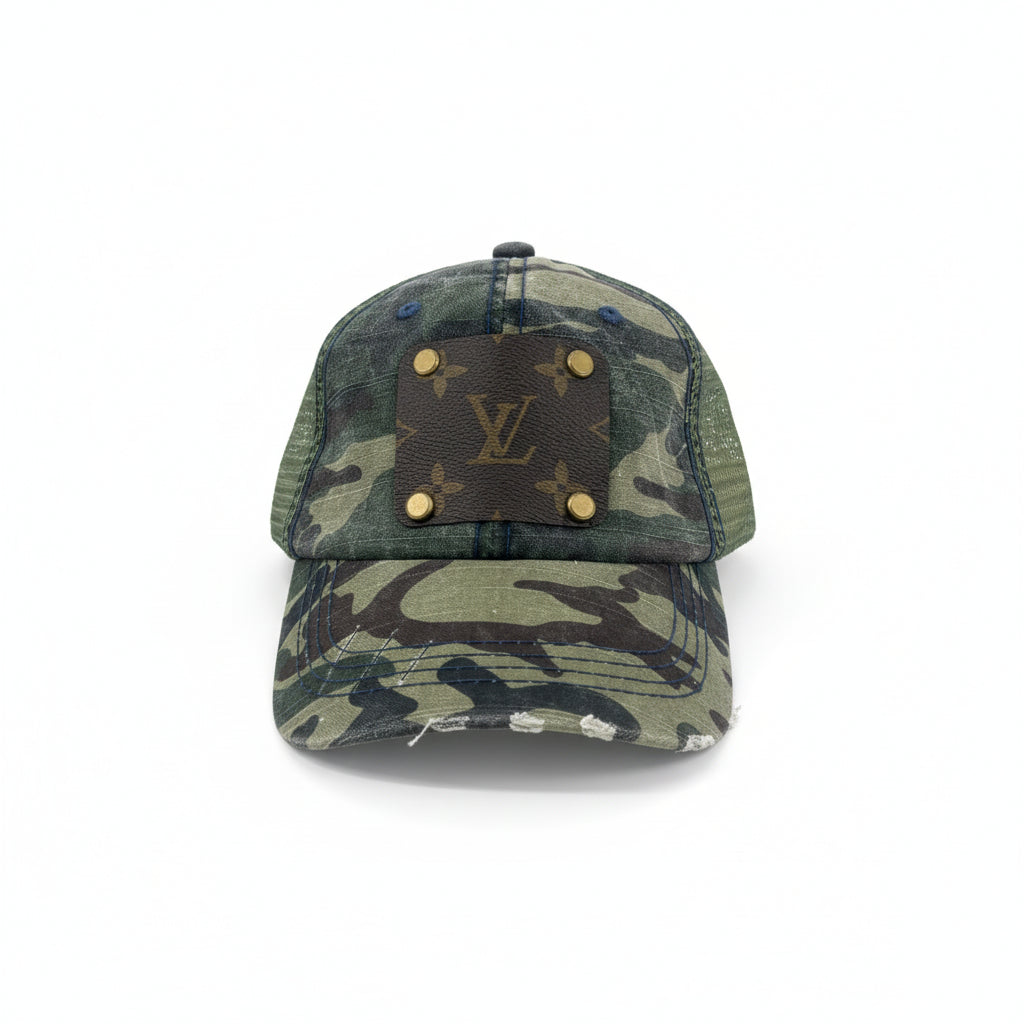 Camo Bracketed Patch Trucker Hat