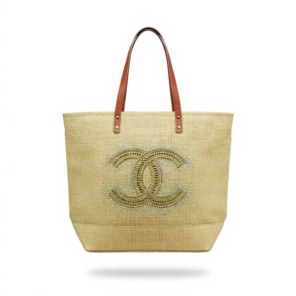 Rhinestone Burlap Tote Bags