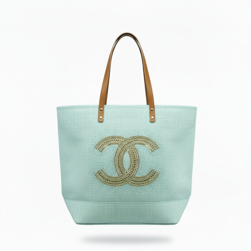 Rhinestone Burlap Tote Bags