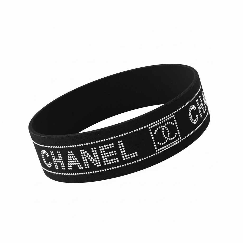 Black Rhinestone Box Hatband