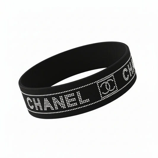 Black Rhinestone Box Hatband