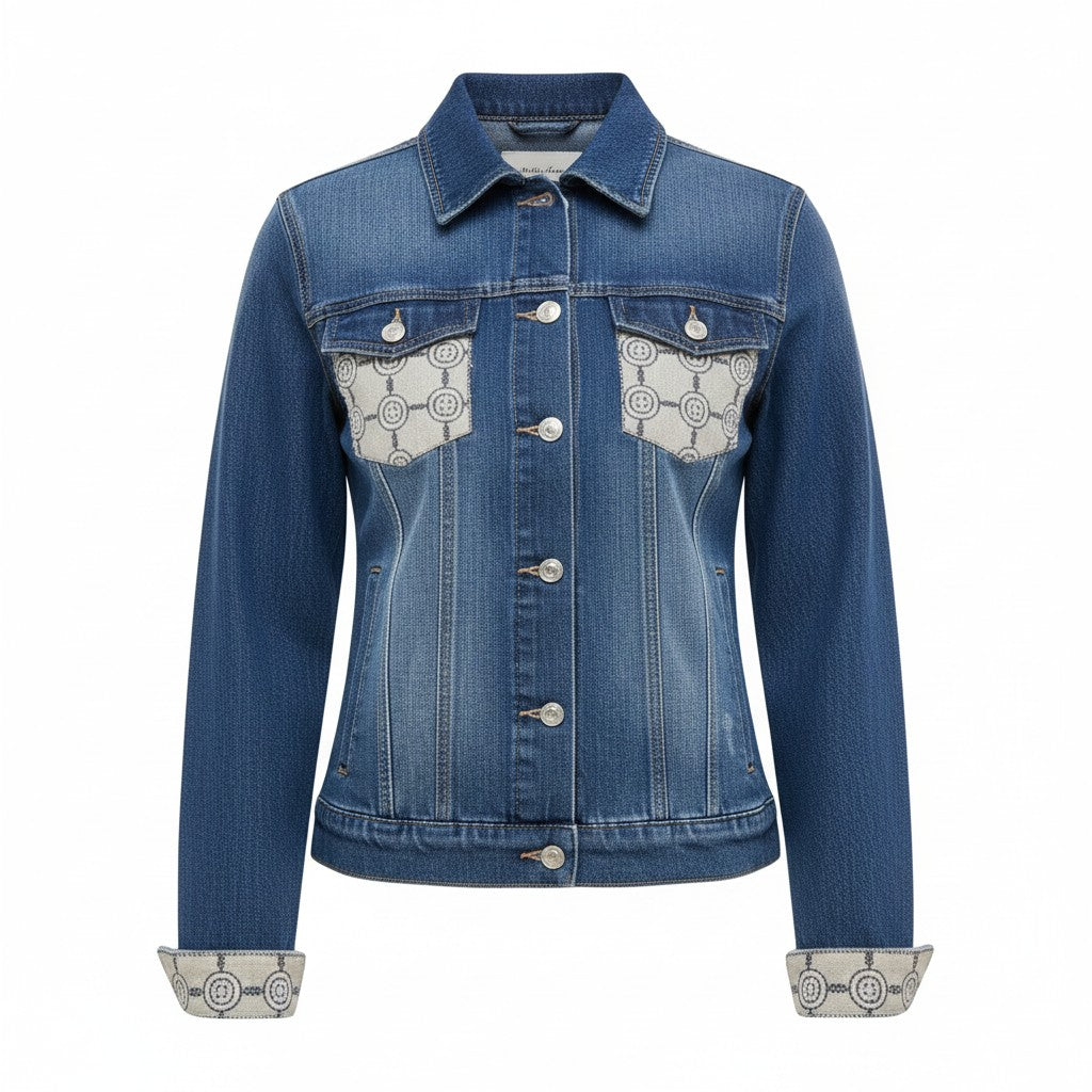 Monogram Accent Denim Jacket