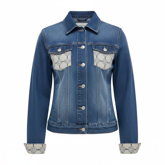 Monogram Accent Denim Jacket