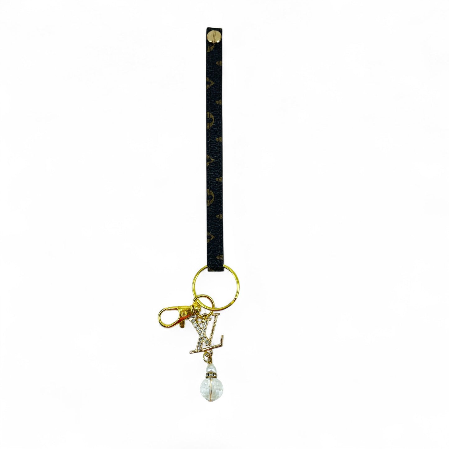 LV Charm Wristlet Keychain