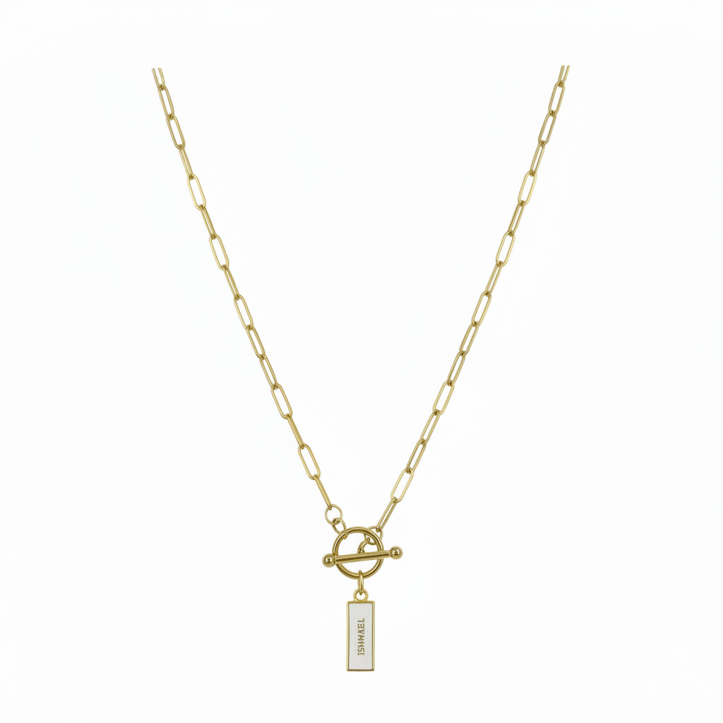 Ivory Tag Toggle Link Necklace