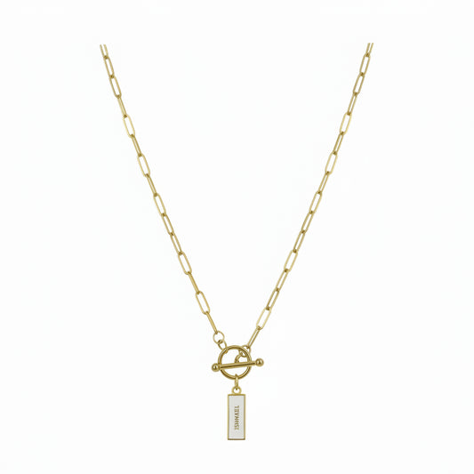 Ivory Tag Toggle Link Necklace