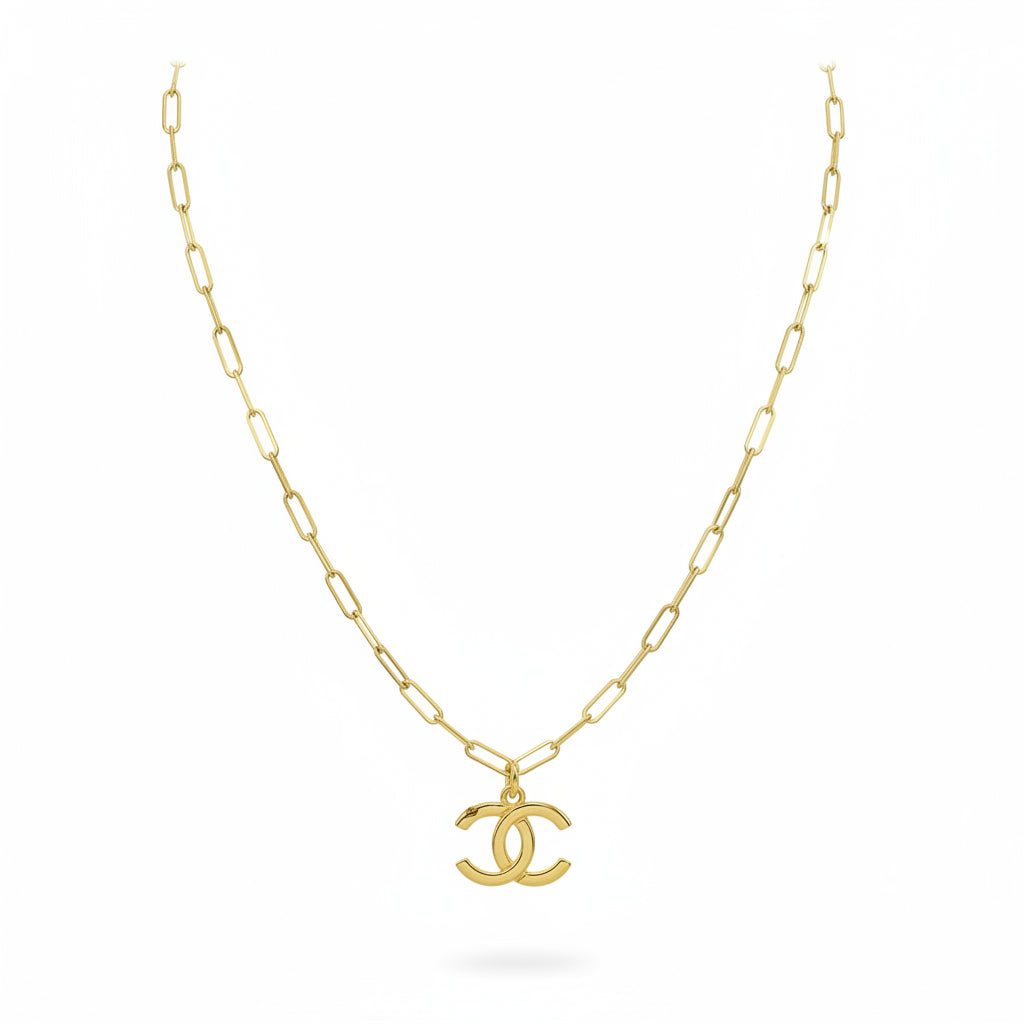 Golden Icon Link Pendant Necklace