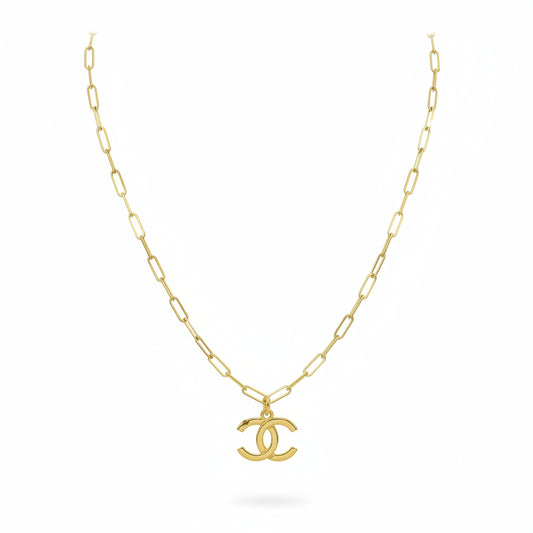Golden Icon Link Pendant Necklace