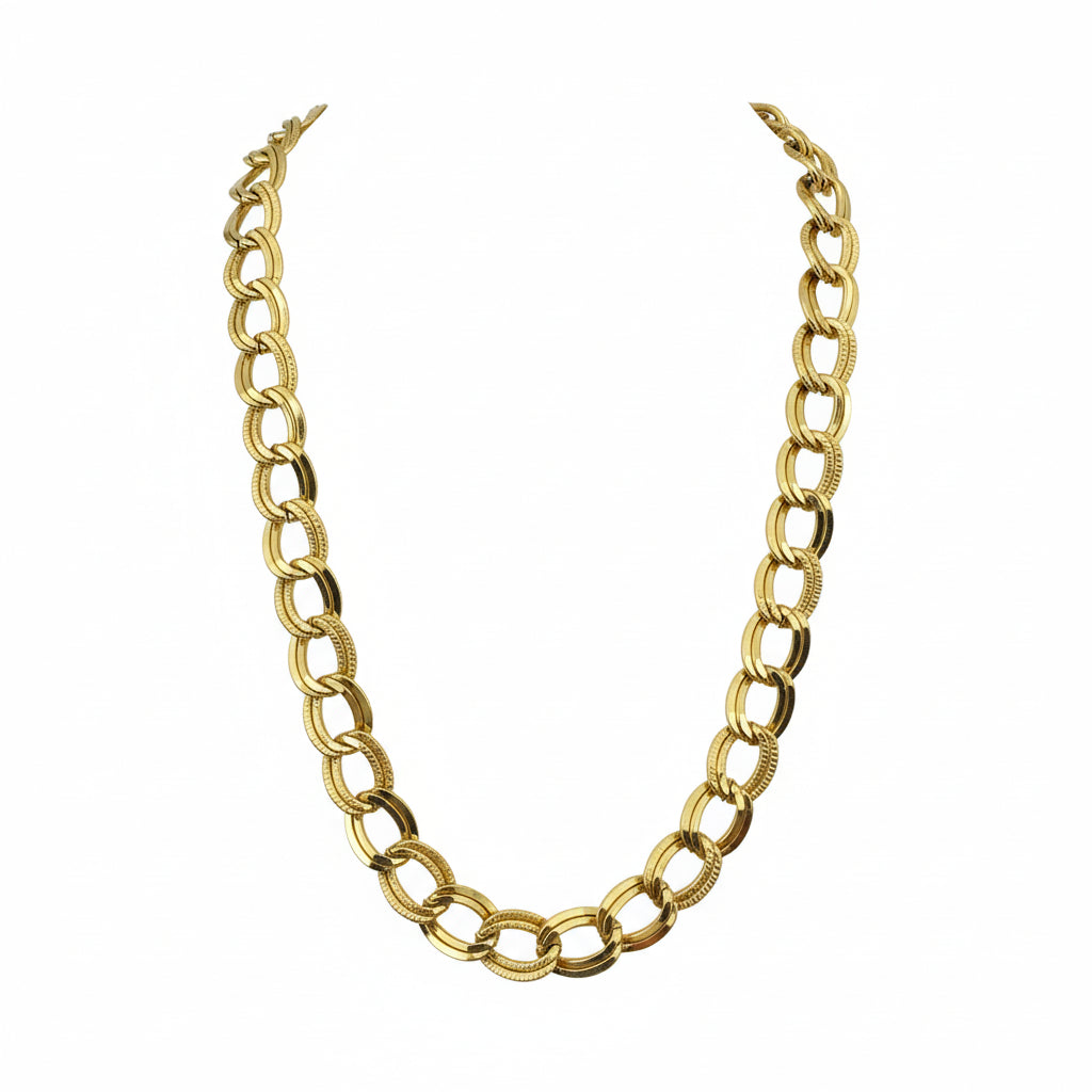 Double Link Statement Chain Necklace