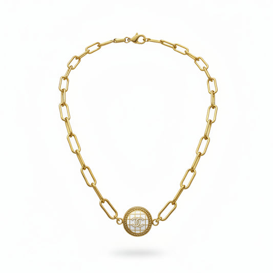 Ivory Medallion Link Necklace