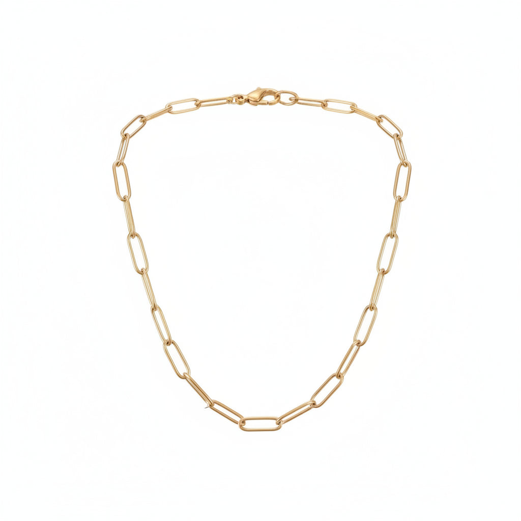 Smooth Paperclip Chain Necklace