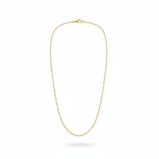 Gold Oval Link Chain Necklace