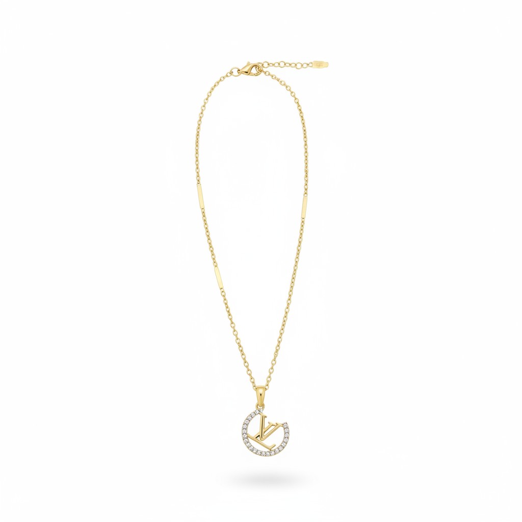 Gilded Rhinestone Signature Cable Chain Necklace