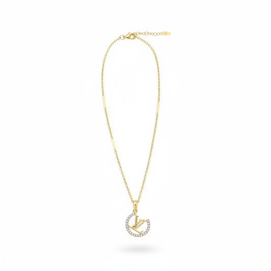 Gilded Rhinestone Signature Cable Chain Necklace