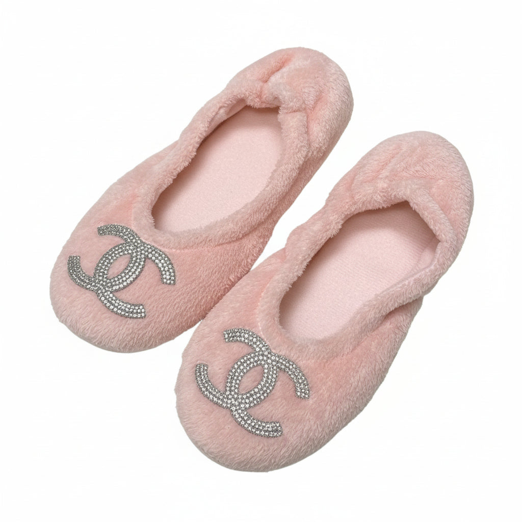 Pink Ballerina Bling Slippers