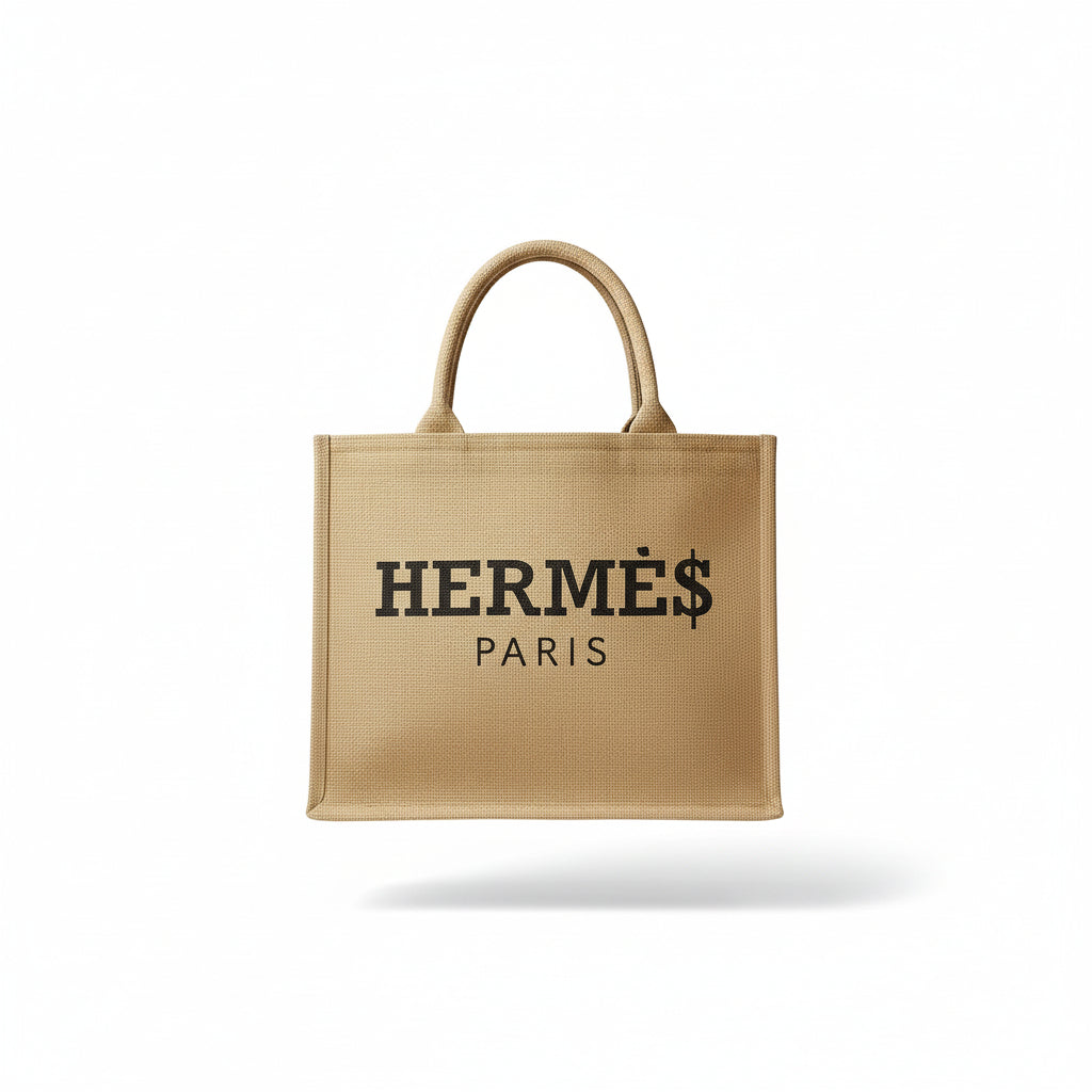 Boutique Burlap Tote
