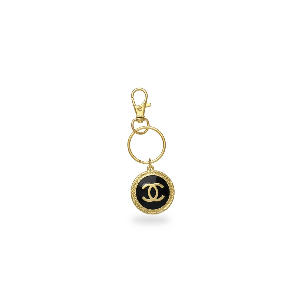 CC Button Charm Keychain