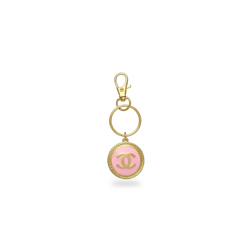 CC Button Charm Keychain