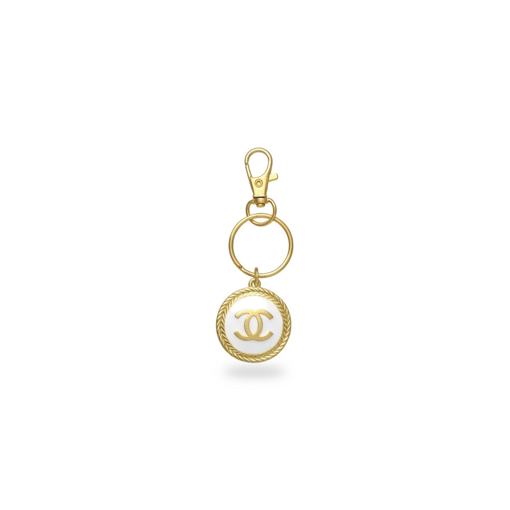 CC Button Charm Keychain