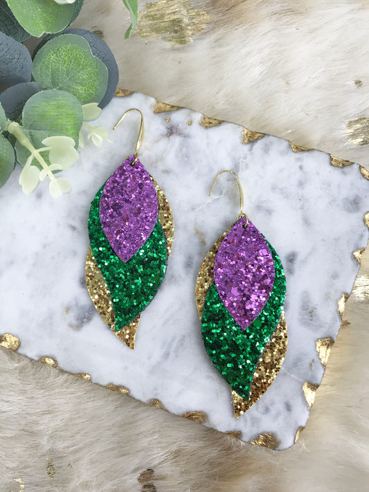 Mardi Gras Themed Earrings - E19-3810