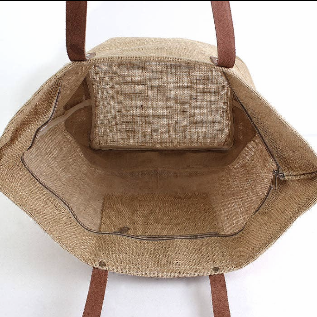 Rhinestone Burlap Tote Bags